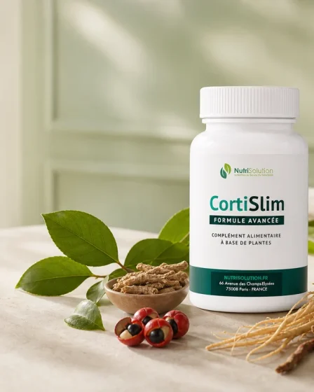 Flacon CortiSlim avec thé vert, ginseng, guarana et rhodiola